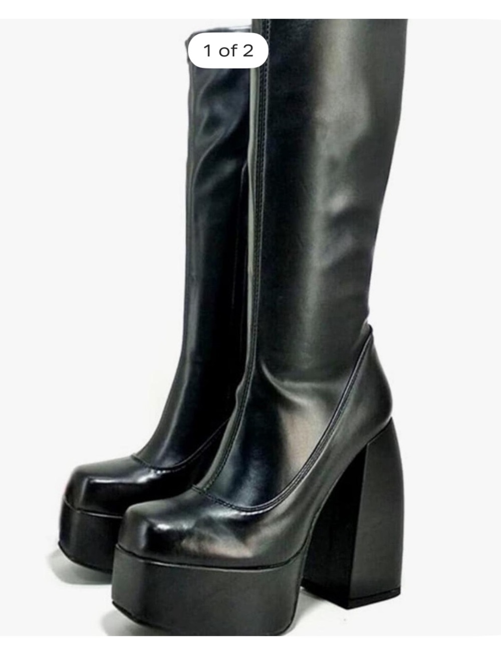 Women’s Black Platform Knee-High Boots